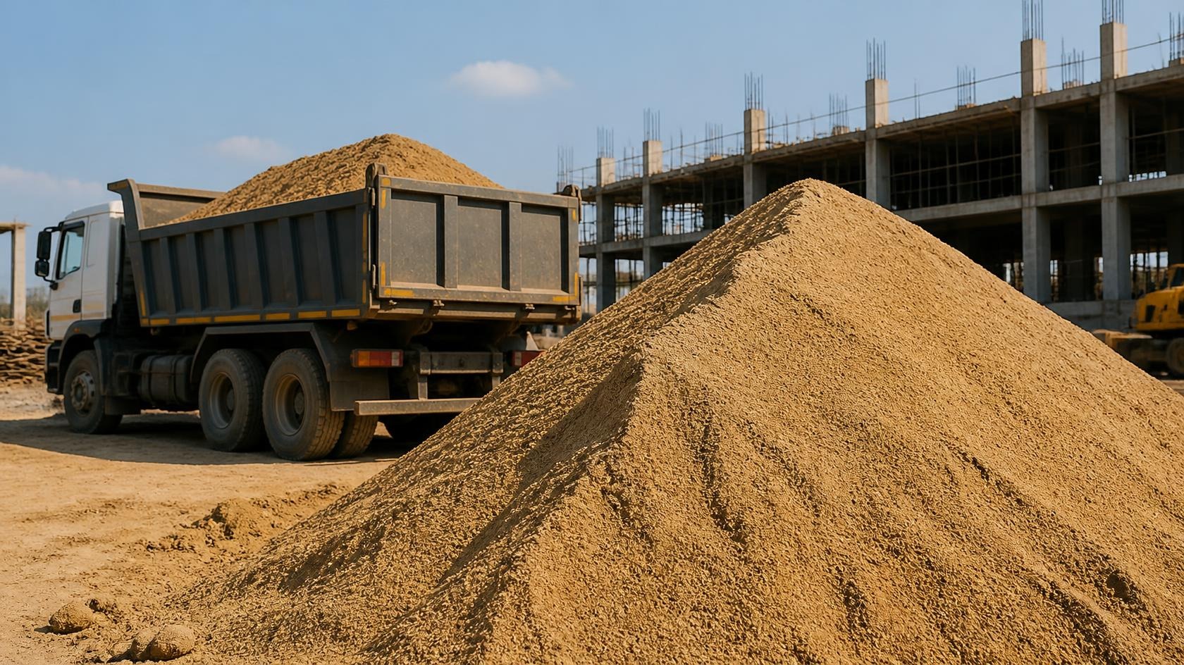 River sand for construction